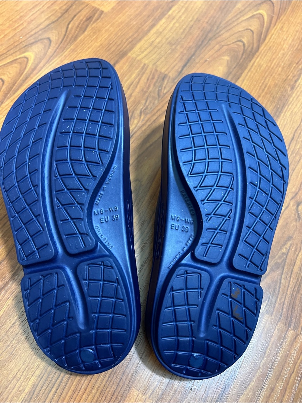 OOFOS OOAH Recovery Sandals Blue Mens Sz 6/Womens Sz 8 Unisex EUC - Picture 3 of 10